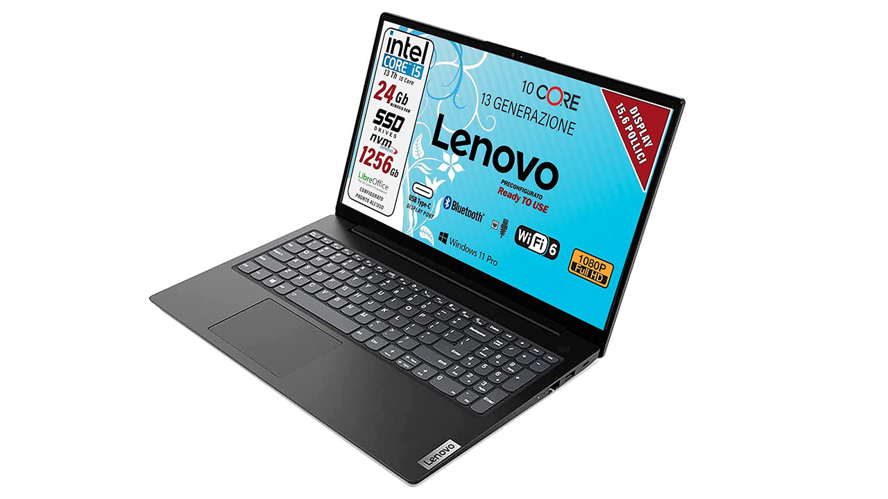 444€ per il portatile tuttofare Lenovo con 16GB di RAM e Intel Core i5-13420H, 534€ con 24GB e SSD da 1TB!