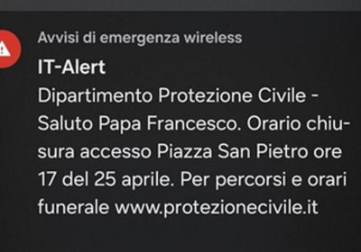 “Piazza San Pietro chiusa dalle 17”, l’IT-Alert fa suonare gli smartphone (e spaventa) – Telecomunicazioni