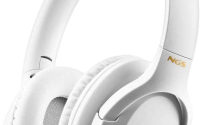 NGS ARTICA GREED WHITE – Wireless Over-Ear Headphones, Compatible with Bluetooth Technology, Lightweight and Foldable, Built-in Microphone, 40 Hours Battery, White