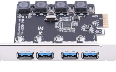 Scheda di espansione PCIe USB 3.0, scheda di espansione da SuperSpeed PCI-E a USB 3.0 da 4 porte per Windows Server, tecnologia PC auto-alimentata, nessun alimentatore aggiuntivo
