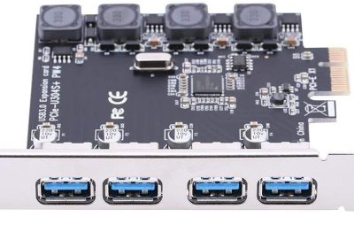 Scheda di espansione PCIe USB 3.0, scheda di espansione da SuperSpeed PCI-E a USB 3.0 da 4 porte per Windows Server, tecnologia PC auto-alimentata, nessun alimentatore aggiuntivo