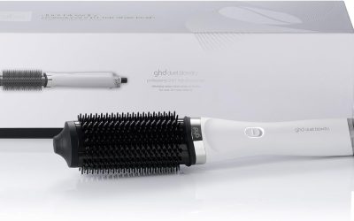 ghd Duet Blowdry White Hair Dryer Brush – Wet to Dry Without Heat Damage, 3X More Volume, Long Lasting Results Up to 24 Hours – For All Hair Types
