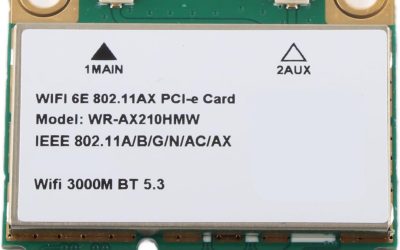 Scheda di Rete Wireless 574Mbps 2.4G+2400Mbps 5G+2400Mbps 6G con Tecnologia MU MIMO, Porta Mini PCIE per Notebook, Piccoli Host, Macchine Tutto in