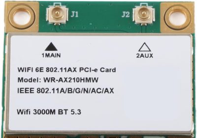 Scheda di Rete Wireless 574Mbps 2.4G+2400Mbps 5G+2400Mbps 6G con Tecnologia MU MIMO, Porta Mini PCIE per Notebook, Piccoli Host, Macchine Tutto in
