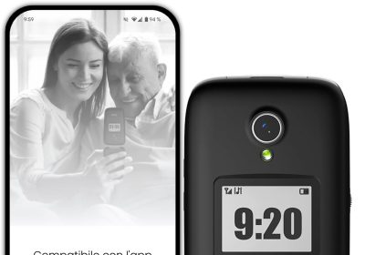 SPC Polaris – Telefono 4G per anziani con tasti grandi e tasto SOS, Compatibile con app per gestione remota Care (iOS & Android), localizzazione GPS e avvisi di sicurezza, Nero