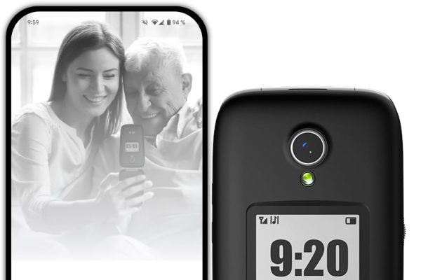 SPC Polaris – Telefono 4G per anziani con tasti grandi e tasto SOS, Compatibile con app per gestione remota Care (iOS & Android), localizzazione GPS e avvisi di sicurezza, Nero