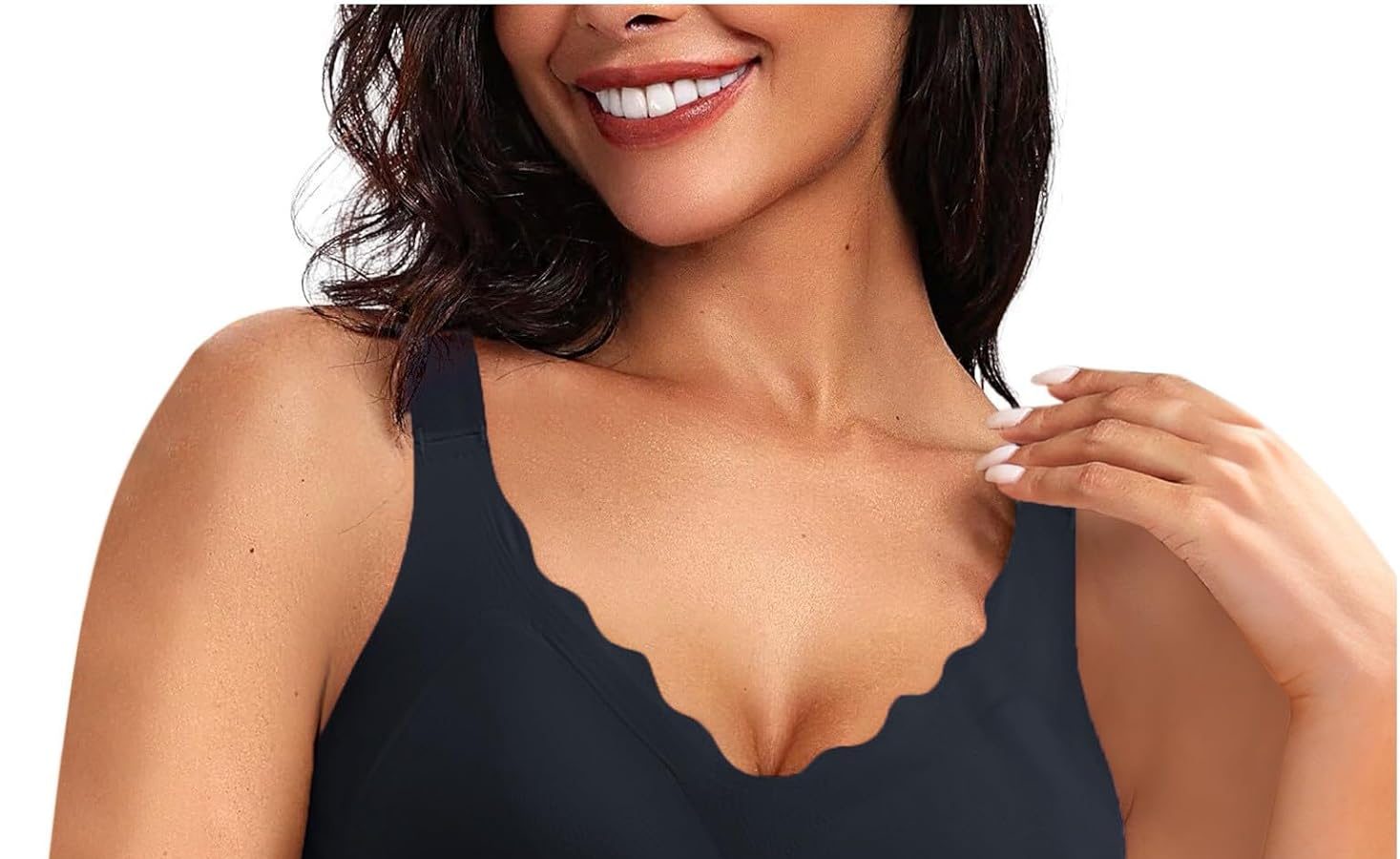 Bralette Donna Taglie Forti, Reggiseno Senza Ferretto Garantisce Supporto Senza Stringere, Realizzato con Tecnologia Seamless Senza Cuciture