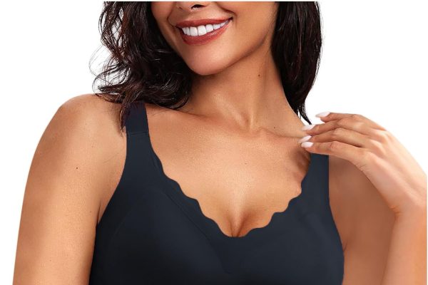 Bralette Donna Taglie Forti, Reggiseno Senza Ferretto Garantisce Supporto Senza Stringere, Realizzato con Tecnologia Seamless Senza Cuciture