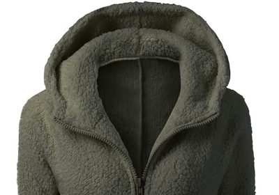 HAOLEI Giacca in Pile Donna Fine Fleece Warm con Zip Offerte Cappotto Sherpa Teddy Giacca Sci Felpa con Cappuccio in Peluche Fronte-Retro con Cerniera in più Colori Cappotto Calda Ampia Confortevole