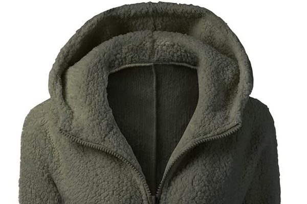 HAOLEI Giacca in Pile Donna Fine Fleece Warm con Zip Offerte Cappotto Sherpa Teddy Giacca Sci Felpa con Cappuccio in Peluche Fronte-Retro con Cerniera in più Colori Cappotto Calda Ampia Confortevole