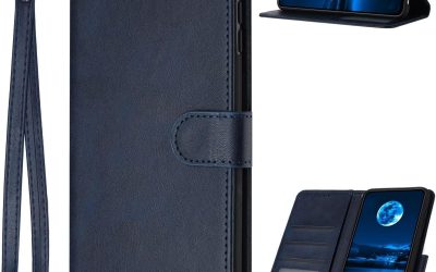 Cover per Tecno Camon 20 Premier – Custodia in Pelle di Qualità Superiore | Tecnologia RFID | Slot per Carte e Denaro | per Case Flip Tecno Camon 20 Premier-Blu