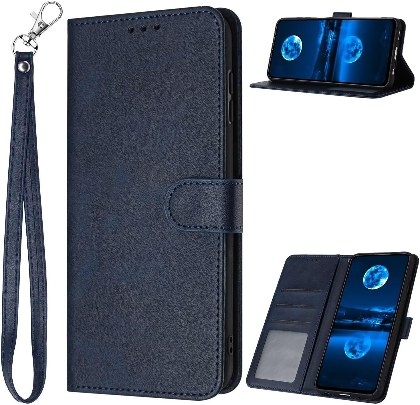 Cover per Tecno Camon 20 Premier – Custodia in Pelle di Qualità Superiore | Tecnologia RFID | Slot per Carte e Denaro | per Case Flip Tecno Camon 20 Premier-Blu
