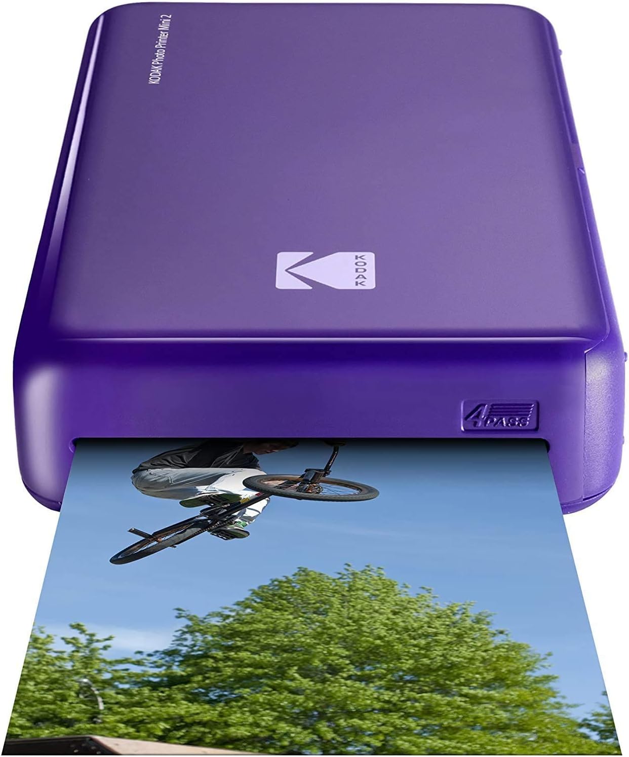 Kodak – Stampante fotografica Mini 2 HD, istantanea, senza fili e mobile con tecnologia di stampa brevettata 4Pass, compatibile con iOS e Android, viola