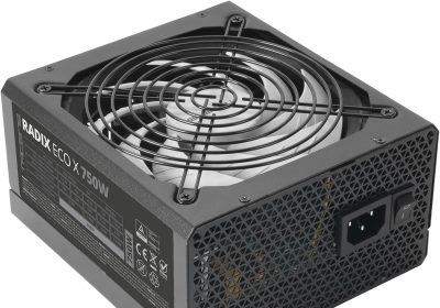 Tacens RADIX ECO X 750, Alimentatore PC ATX 750W, Garanzia 6 Anni, Efficienza 87%, Tecnologie SMD e DC-DC, Ventola Ultra-Silenziosa AI-RPM da 140mm FDB, Cavi Piatta Extra-Lunghi, Nero