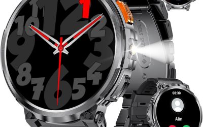 LIGE Orologio Smartwatch Uomo, Schermo IPS 1,85″ Smartwatch Fitness, Smart Watch Uomo Impermeabile IP68, Chiamata Vocale Bluetooth Monitoraggio del Sonno Monitor della Frequenza Cardiaca, Android iOS