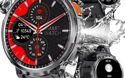 LIGE Smartwatch, Touch Screen IPS HD da 1,85″ Con Torcia/smartwatch Impermeabile IP68/Batteria 730 mAh/Oltre 120 Modalità Sportive, Monitoraggio Della Salute 24 ore su 24, 7 giorni su 7, Android iOS