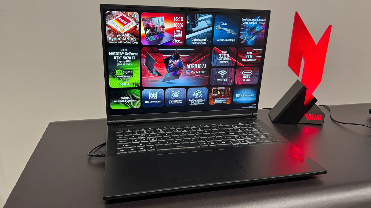 Acer espande la gamma Nitro con nuovi modelli equipaggiati con GPU GeForce RTX Serie 50