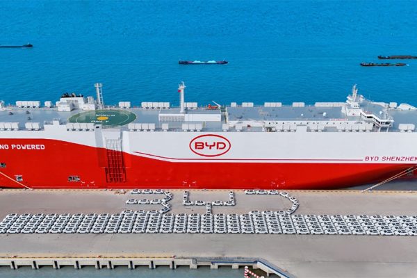 BYD Shenzen: la nave per il trasporto auto più grande al mondo è partita per il Brasile