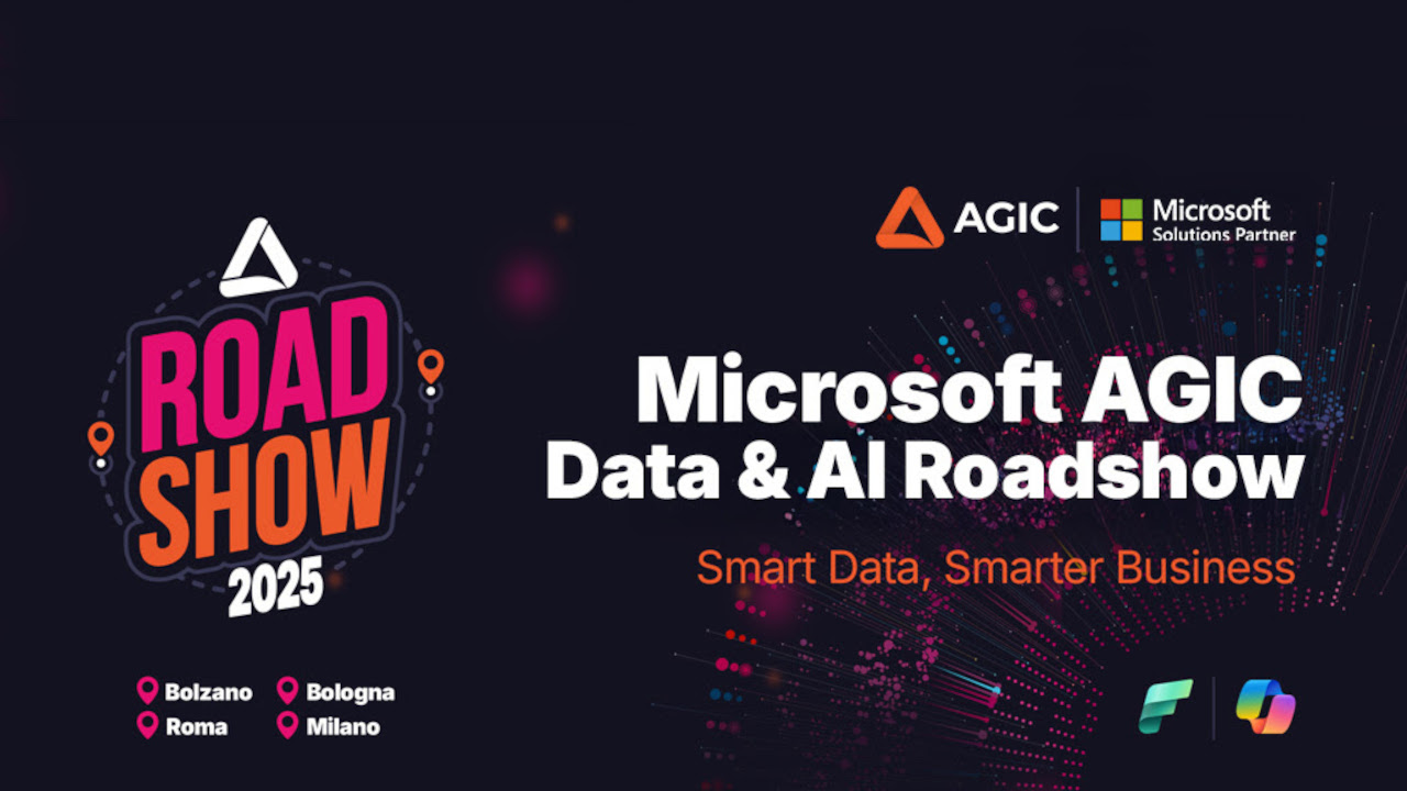 Data &amp; AI Roadshow: da Microsoft e AGIC una serie di eventi per scoprire tutto su Microsoft Fabric, Copilot e agenti di IA