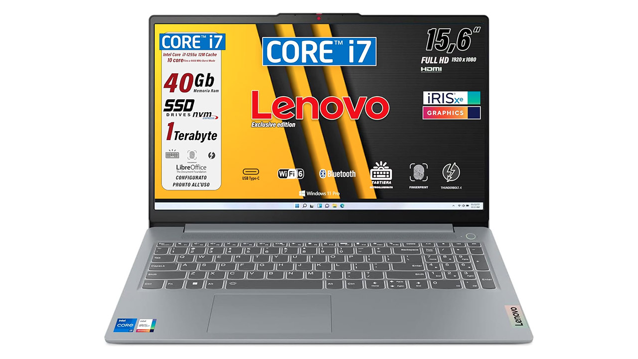 Incredibile su Amazon: torna il super notebook Lenovo con Core i7, 40GB di RAM e SSD da 1TB, a soli 808€