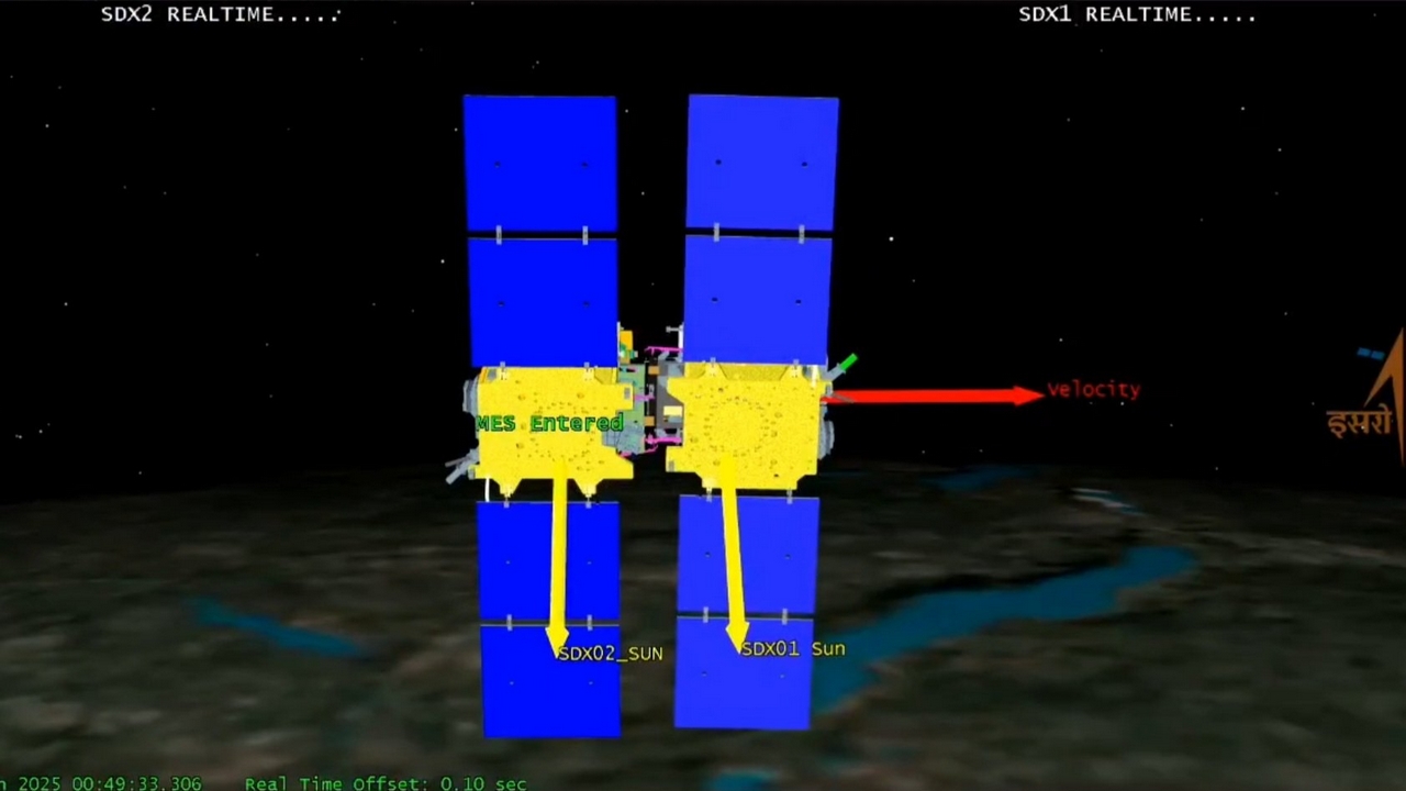 Secondo docking e primo trasferimento di energia per i due satelliti della missione ISRO SpaDeX