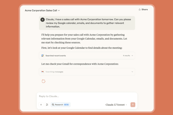 Claude si integra in Google Workspace per leggere e cercare in Gmail, Documenti e Calendario