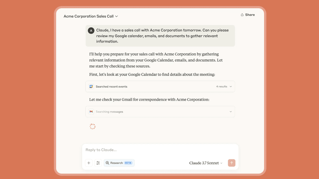 Claude si integra in Google Workspace per leggere e cercare in Gmail, Documenti e Calendario