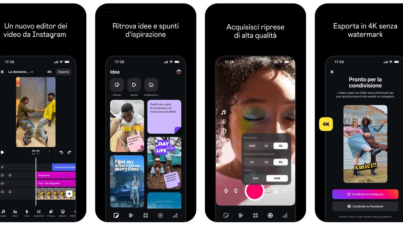 Come usare Edits, l’app gratuita per montare video di Instagram