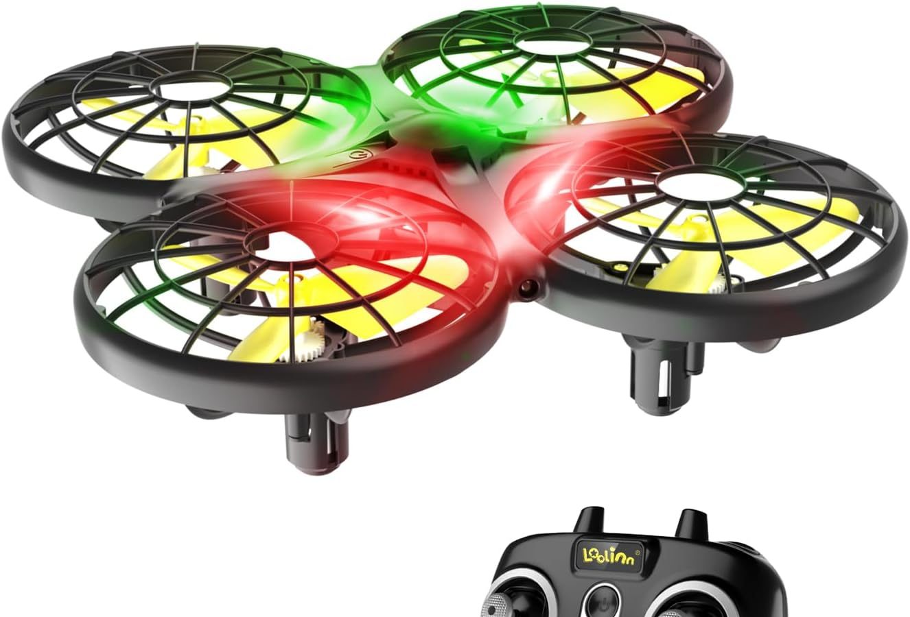 Loolinn | Drone for Kids Gift – Mini Remote Controlled Drone with Automatic Anti-Collision Technology/Safe for Children/Easy to Fly/360° Stunts/20 Minutes Flight/C0 (Kids Gift)