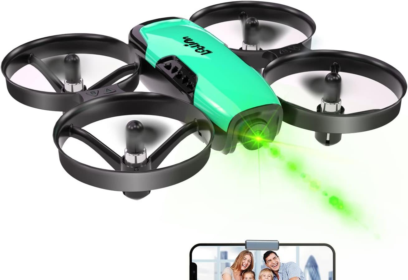 Loolinn Drone Toy with Camera for Children – Mini Radio Controlled Quadcopter with Adjustable Camera, Two Batteries, C0 (Gift Idea)