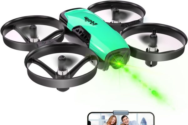 Loolinn Drone Toy with Camera for Children – Mini Radio Controlled Quadcopter with Adjustable Camera, Two Batteries, C0 (Gift Idea)