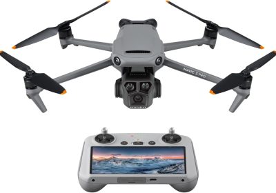 DJI Mavic 3 Pro with DJI RC (Remote Control with Screen) Drone with Triple Camera and Hasselblad Camera with 4/3 CMOS, 43 Minutes Flight Range and HD Video Transmission up to 15km
