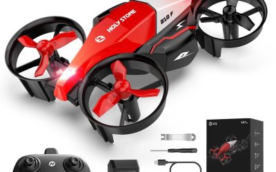Holy Stone HS210F Mini Drone for Kids, RC Quadcopter 2 in 1 Indoor with LED Lights, Landing and Flight Mode, 3D Flip, Modular Safe Battery, Toy Gift for Boys and Girls