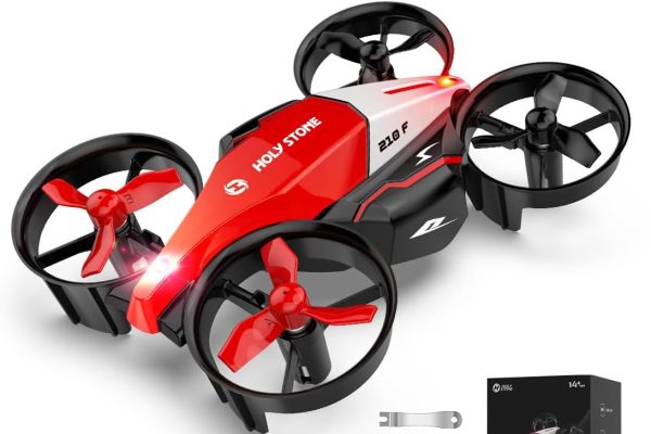 Holy Stone HS210F Mini Drone for Kids, RC Quadcopter 2 in 1 Indoor with LED Lights, Landing and Flight Mode, 3D Flip, Modular Safe Battery, Toy Gift for Boys and Girls