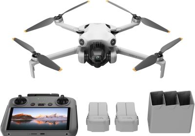 DJI Mini 4 Pro Fly More Combo with DJI RC 2 (Remote Control with Screen), Mini Drone with Camera, Less Than 249g, 34 Minutes Flight Time, 2 Extra Batteries, C0