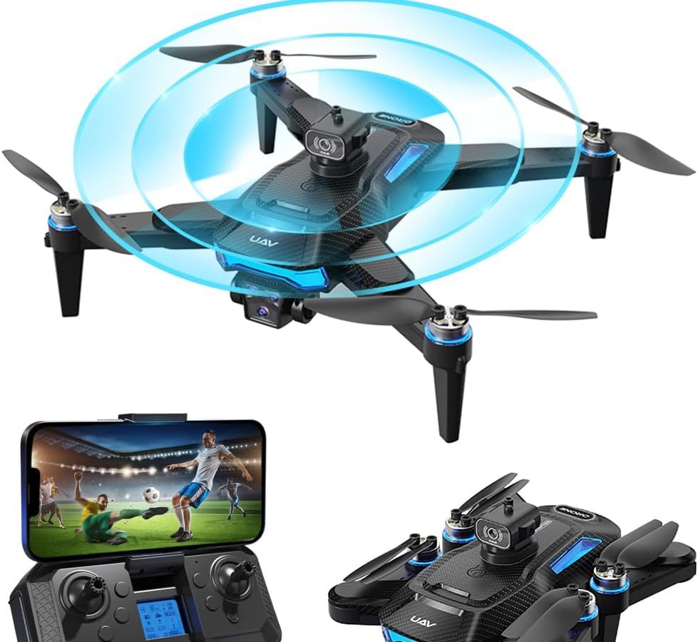 OBEST J18 Drone with Camera for Adults, RC Brushless Motor, Supplied with WIFI Signal, Optical Flow, Automatic Back, Follow Me, Circular Flight, with Signal Points