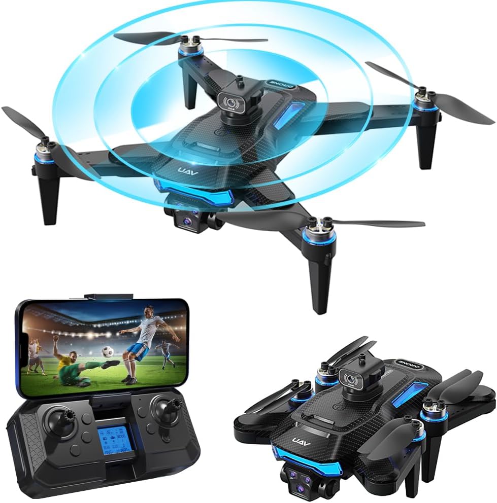 OBEST J18 Drone with Camera for Adults, RC Brushless Motor, Supplied with WIFI Signal, Optical Flow, Automatic Back, Follow Me, Circular Flight, with Signal Points