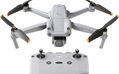 DJI Air 2S UAV Drone with 3-Axis Stabilizer, 5.4K Video, 1″ CMOS Sensor, 4-Way Obstacle Detection, 31min Flight Time, Video Transmission Up to 12km 1080p, MasterShots, Grey