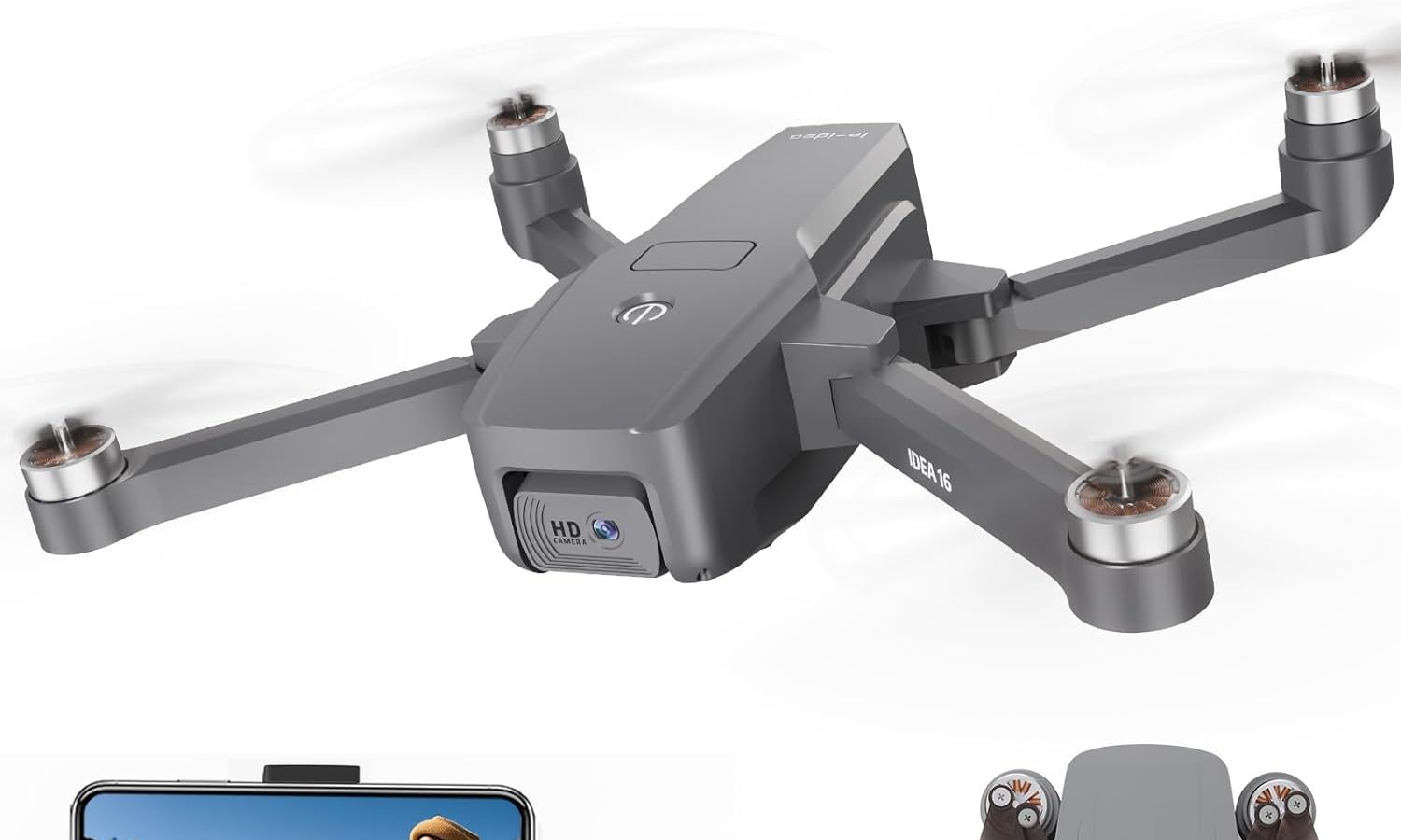 Drone with 4K Brushless Camera Motor 40KM/h Max Wind Resistance Level 4 Drones Professional 5GHz WIFI FPV RC Quadcopter 30 Minutes Flight Time IDEA16