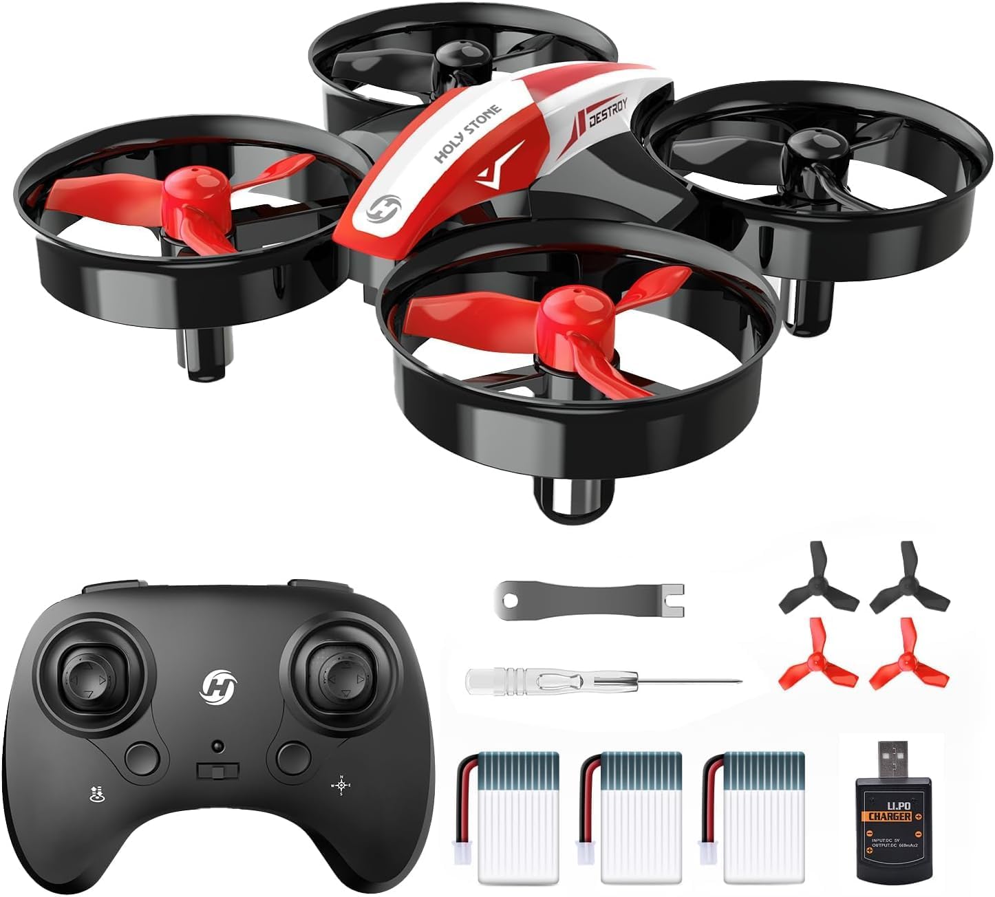 Holy Stone HS210 Mini Drone RC Quadcopter Drone for Kids and Beginners RC Helicopter Airplane with Automatic Library, Flip 3D, Headless Mode and Extra Batteries Toys for Boys and Girls