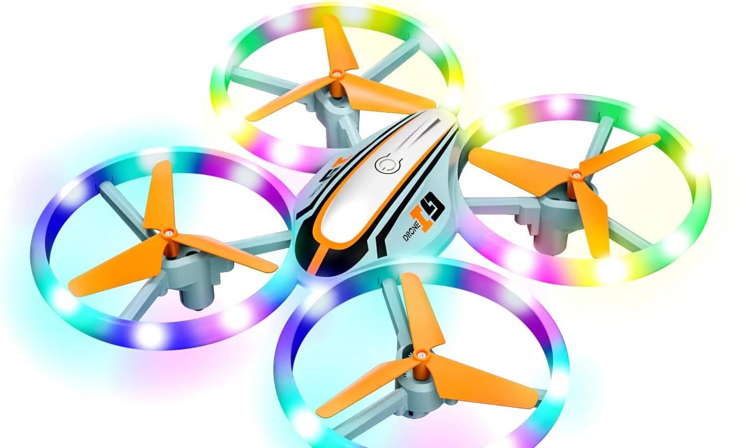 i9 Drone for Kids, Toys Gifts Helicopter Remote Control with Colorful Lights, RC Quadcopter with Headless Mode, Hovering Function, 3D Flip and 2 Batteries, Gift for Boys and Girls