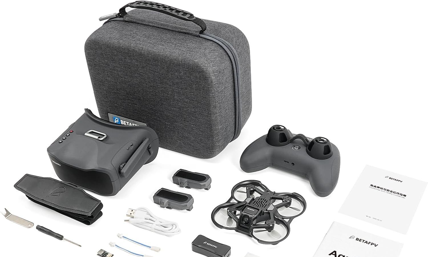 BETAFPV Aquila16 FPV Drone Kit with Altitude Hold, Max to 8Min Flight, for FPV Beginner to Fly Indoor Outdoor Longer, 3 Flight & Speed Modes, DVR Recording, Simulator Supported, 1S RTF Kit with ELRS