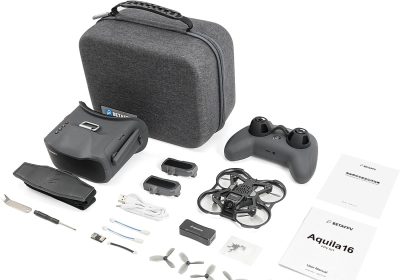 BETAFPV Aquila16 FPV Drone Kit with Altitude Hold, Max to 8Min Flight, for FPV Beginner to Fly Indoor Outdoor Longer, 3 Flight & Speed Modes, DVR Recording, Simulator Supported, 1S RTF Kit with ELRS