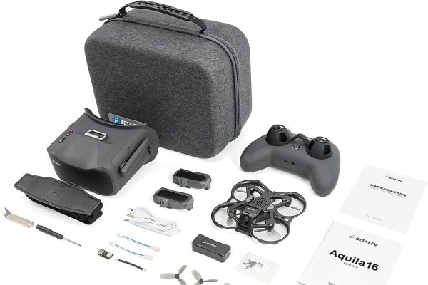BETAFPV Aquila16 FPV Drone Kit with Altitude Hold, Max to 8Min Flight, for FPV Beginner to Fly Indoor Outdoor Longer, 3 Flight & Speed Modes, DVR Recording, Simulator Supported, 1S RTF Kit with ELRS