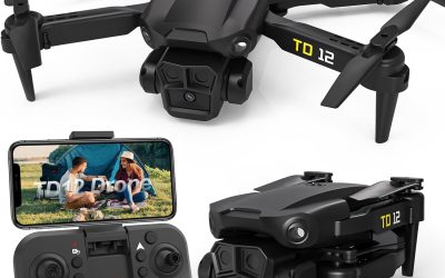 Drone with Camera, Mini Drone with Camera for Beginners Drones with 2 Cameras, 360° Flip, Foldable FPV Drone RC Quadcopter with 2 TD12 Drone Batteries