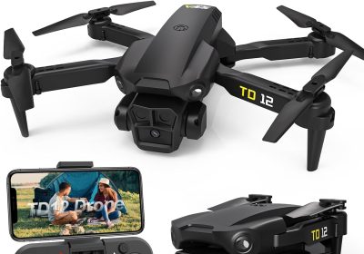 Drone with Camera, Mini Drone with Camera for Beginners Drones with 2 Cameras, 360° Flip, Foldable FPV Drone RC Quadcopter with 2 TD12 Drone Batteries