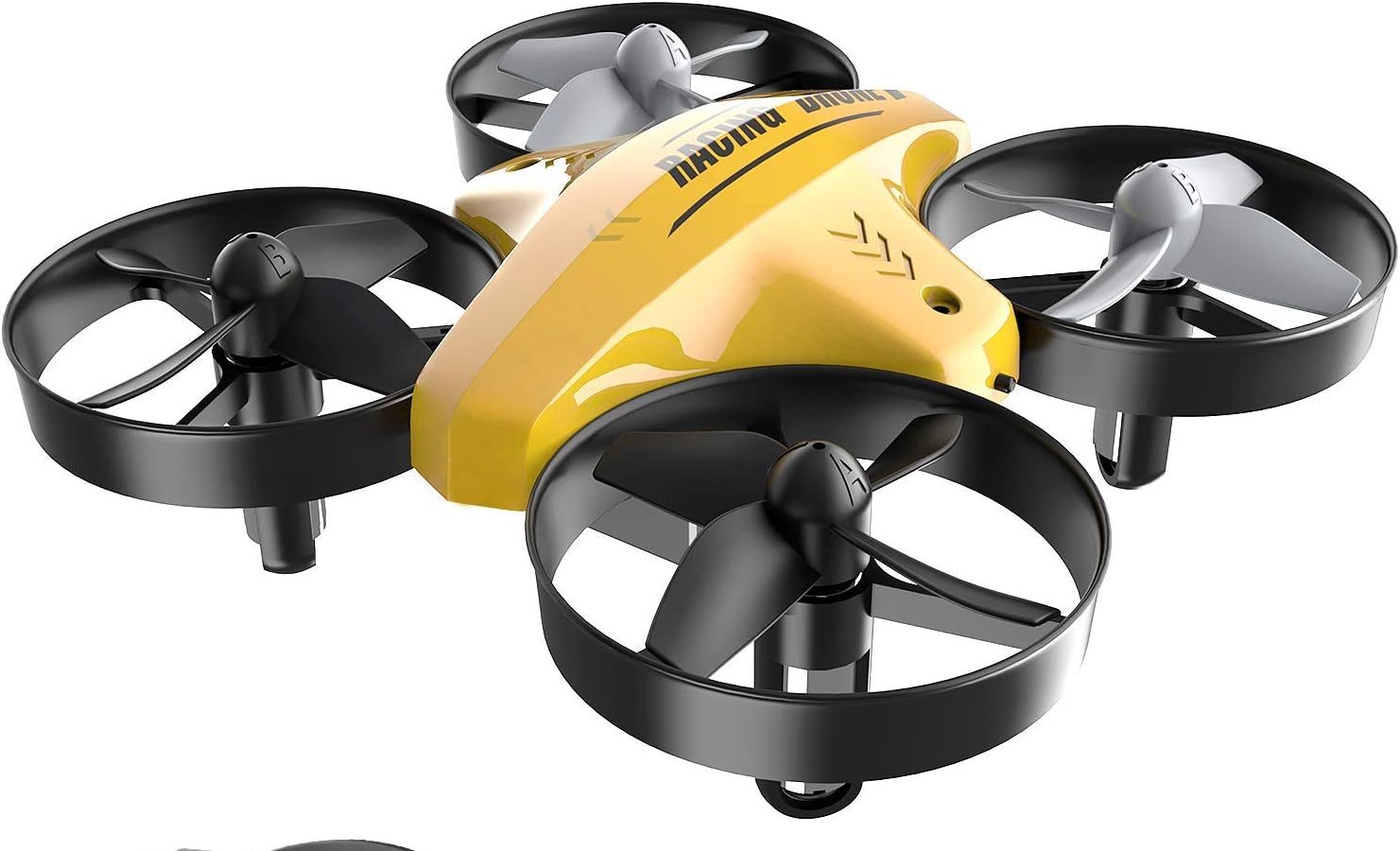 66C RC Mini Drone with Remote Control Altitude Suspension Function Headless Mode 3 Speed 3D Flip 360° Protections for Children and Beginners (Yellow)