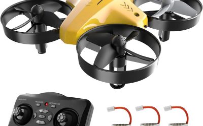 66C RC Mini Drone with Remote Control Altitude Suspension Function Headless Mode 3 Speed 3D Flip 360° Protections for Children and Beginners (Yellow)