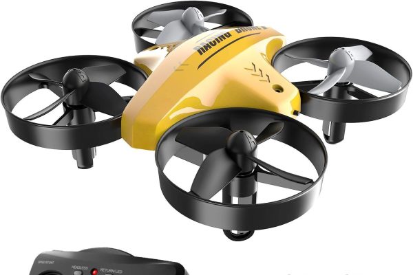 66C RC Mini Drone with Remote Control Altitude Suspension Function Headless Mode 3 Speed 3D Flip 360° Protections for Children and Beginners (Yellow)