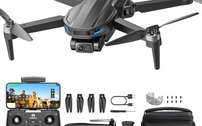 DEERC D65 Drone with EIS 4K Camera with 2-Axis Gimbal for Adults, 249g, GPS Follow Me, 26 Min Flight, 5G Image Transmission, C0, Smart Return, Pour débutants, Caméra avec